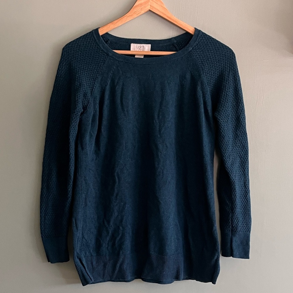 LOFT Teal Knit Sweater